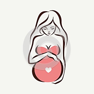 Pregnant woman symbol