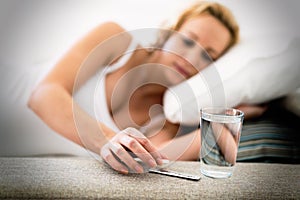 Pregnant woman taking medication