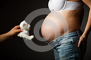 Pregnant woman torso