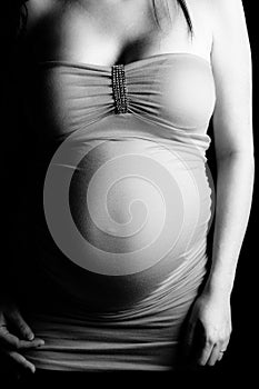 Pregnant woman torso