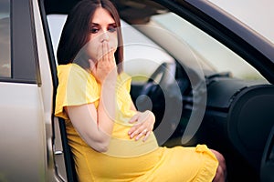 Pregnant Woman Travelling Feeling Nauseated and Car Sick