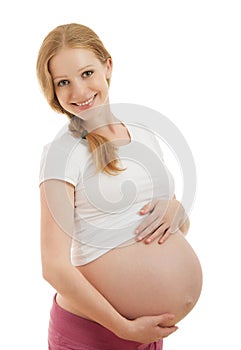 Pregnant woman waiting for desired baby photo