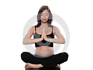 Pregnant Woman Yoga Serenity