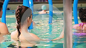 Pregnant women at aqua aerobics