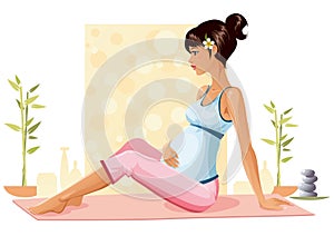 Pregnant yoga