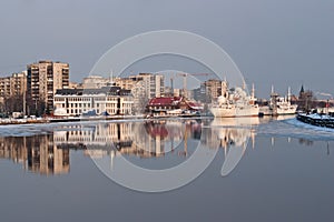 Pregolya river in Kaliningrad