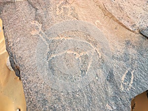 Prehistoric area in Taghit, Algeria.
