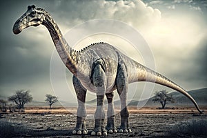 Prehistoric Brachiosaurus Dinosaur - Ai Generative