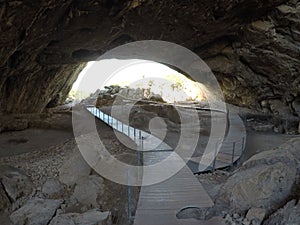 Prehistoric cave of Franchthi, Argolida, Peloponnese, Greece