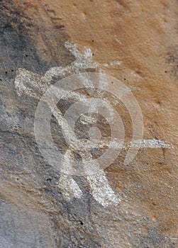 Prehistoric cave painting in Bhimbetka -India.