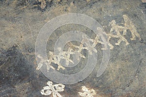 Prehistoric cave painting in Bhimbetka -India.