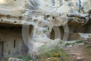 Prehistoric caves carved in sandstone. Called Grottes de Cales.