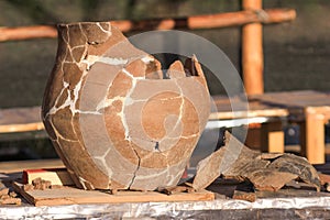 Prehistoric Ceramic Vessels Restoration Outside