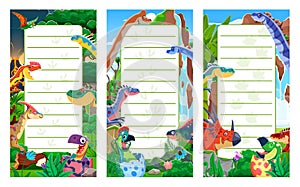 Prehistoric dino, note paper, to do list, notebook photo