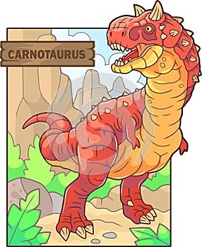 prehistoric dinosaur carnotaurus