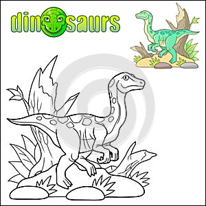 prehistoric dinosaur gallimimus coloring book