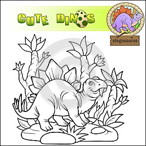 prehistoric dinosaur stegosaurus coloring book