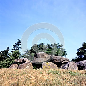 Prehistoric dolmen, Hunebed DXLI in Emmen, The Netherlands