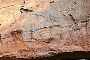 prehistoric drawing on a cave wall