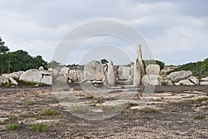 Prehistoric giant stone structure at Hagar Qim, Malta