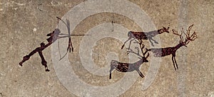 Prehistórico Cazador cueva la pintura reproducción 