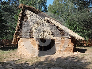 Prehistoric hut, Krzemionki, Poland