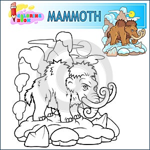 prehistoric mammoth, illustration design