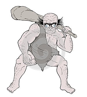 Prehistoric man illustration