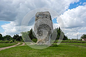 Prehistoric megalithic menhir