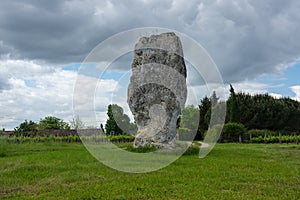 Prehistoric megalithic menhir