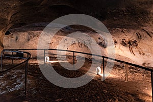 Prehistoric mural drawings in Magura cave