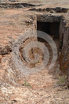 Prehistoric necropolis detail photo