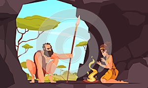 Prehistoric People Illustration
