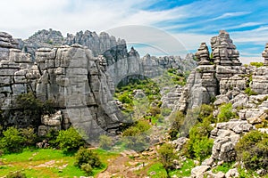 Prehistoric rare rocky landscape from the Jurassic Age, Torcal d