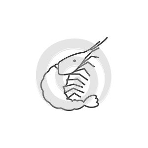 Prehistoric shellfish icon. Element of prehistoric line icon