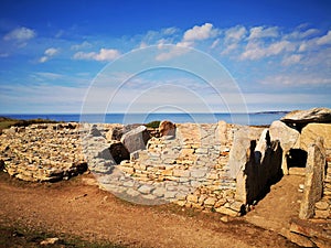 Prehistoric site of Menez Dregan, France, Finistere, Plouhinec