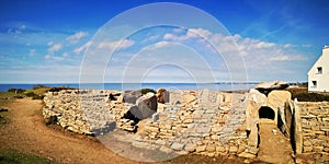 Prehistoric site of Menez Dregan, France, Finistere, Plouhinec