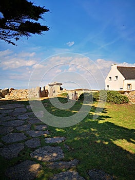 Prehistoric site of Menez Dregan, France, Finistere, Plouhinec