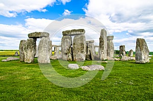 Prehistoric Stonehenge in Summer, England