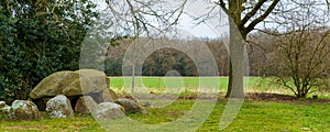 Prehistroric dolmen in Drenthe in The Netherlands