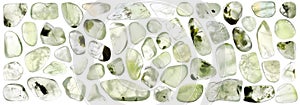 Prehnite jewel stones set texture