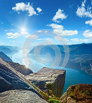 Preikestolen massive cliff top Norway