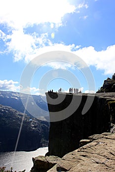 Preikestolen the Pulpit Rock at Lysefjord Norway