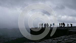 Preikestolen Pulpit Rock over Lysefjord in Norway. UltraHD 4K Timelapse.
