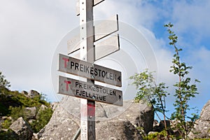 Preikestolen sign Norway