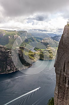 Preikestolen viewpoint in Norway