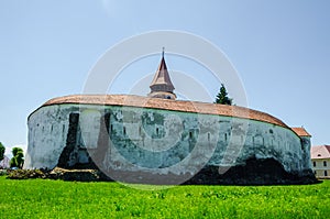 Prejmer fortified church, the largest in southeastern Europe, built by Teutonic knights in 1212-1213, with defense walls