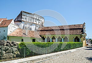 Prejmer fortified church, the largest in southeastern Europe, built by Teutonic knights in 1212-1213, with defense walls