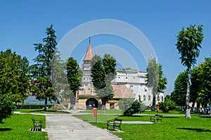 Prejmer fortified church, the largest in southeastern Europe, built by Teutonic knights in 1212-1213, with defense walls