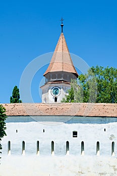 Prejmer fortified church, the largest in southeastern Europe, built by Teutonic knights in 1212-1213, with defense walls